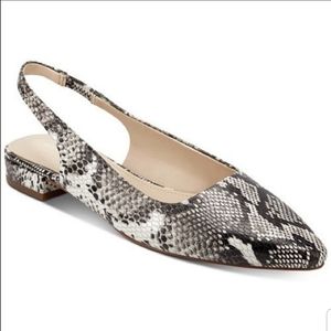 Marc Fisher Fina Snakeskin Slingback Loafer flat